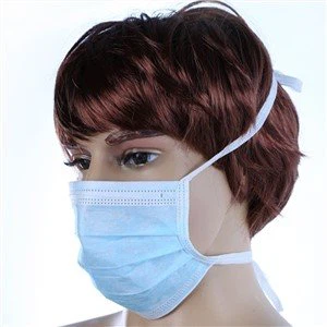 타이-온이있는 의료용 외과 용 페이스 마스크